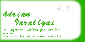 adrian varallyai business card